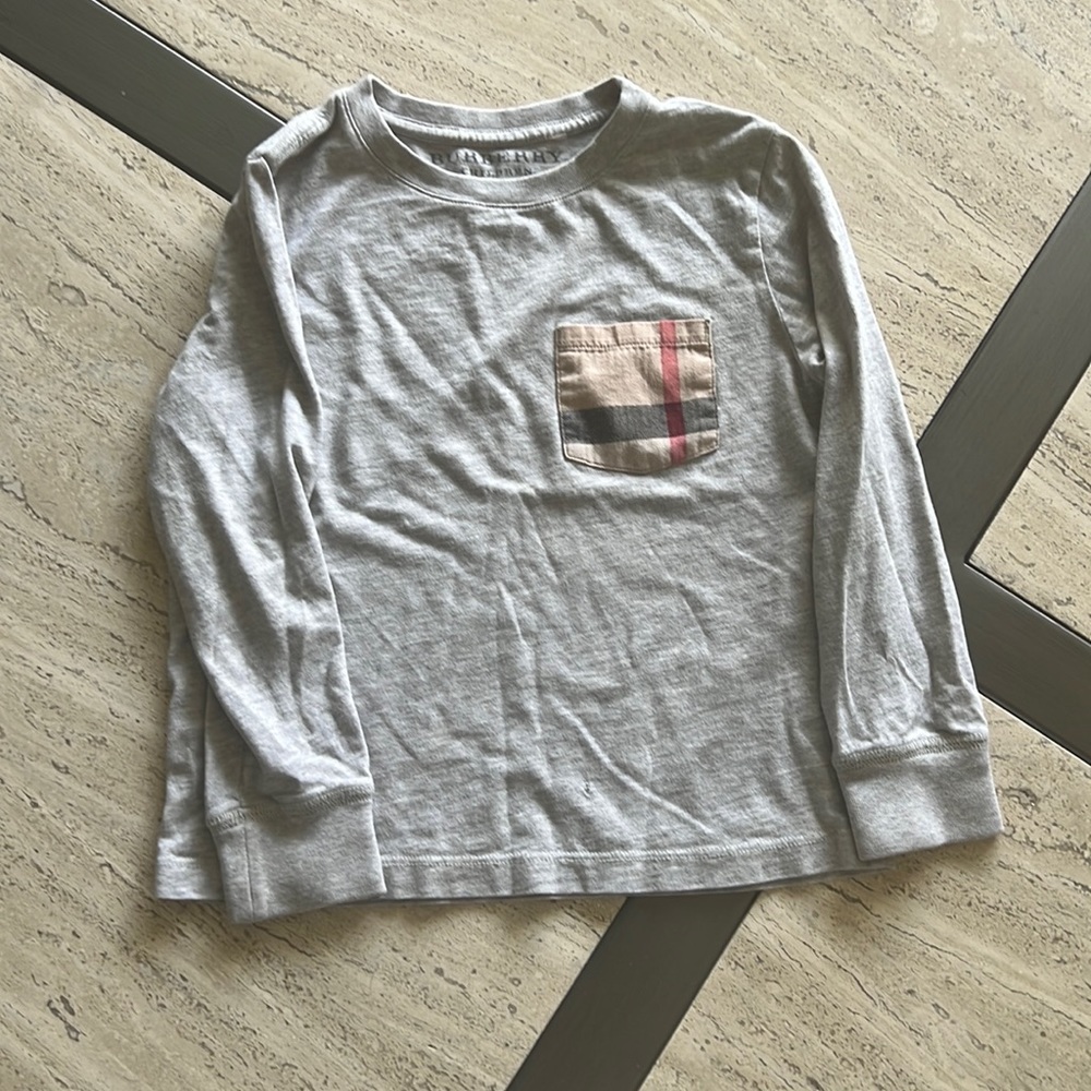Boys Burberry long sleeve tee size 5y